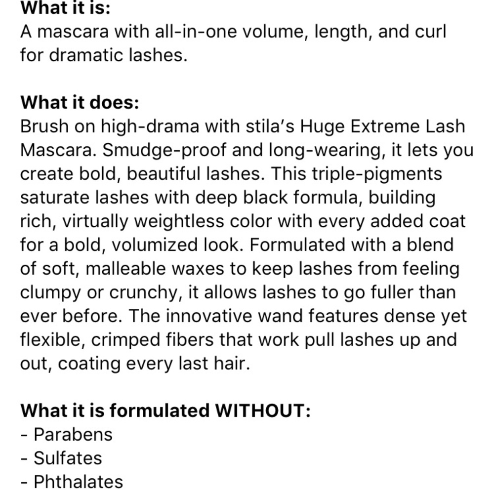 🦋NWT🦋STILA🦋huge extreme lash mascara🦋 - Picture 3 of 6